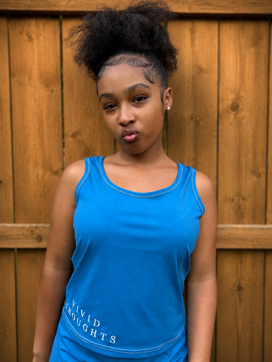 Womens Blue Two Piece Set